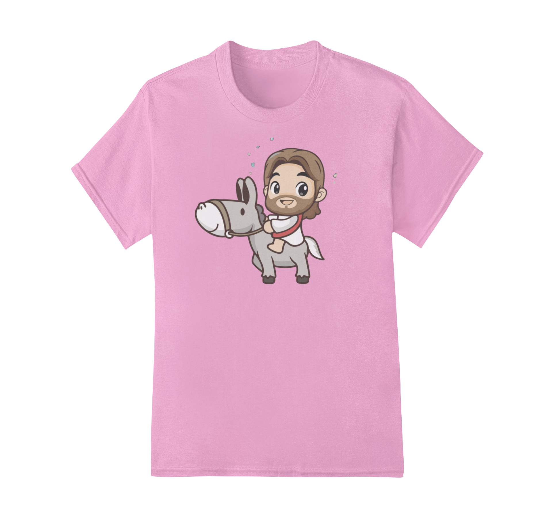 Camiseta básica Jesús en burrito - Image 2